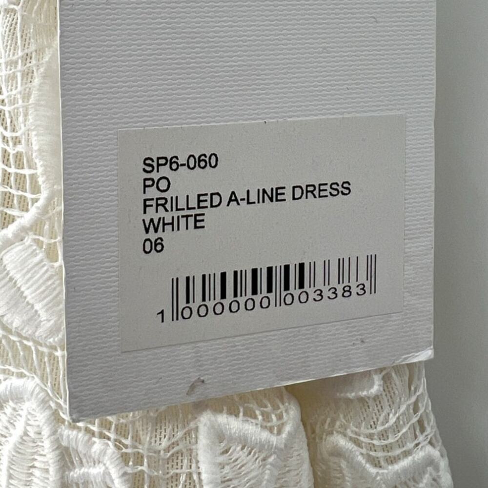 Self-Portrait x Revolve | NWT | 2 | Frilled A-Line White Lace Apron Ruffle Dress - Picture 4 of 7